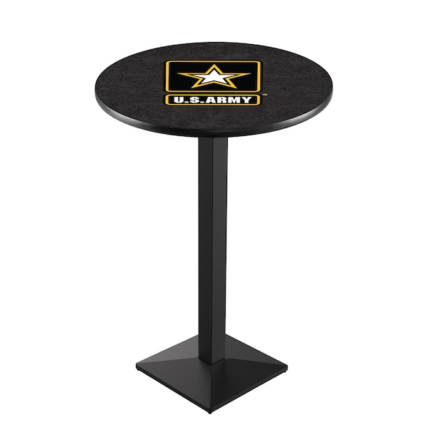 42" Blk Wrinkle U.S. Army Pub Table